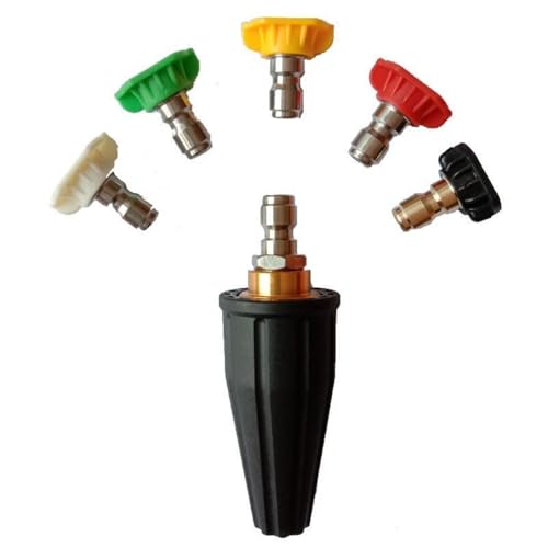 SUMMITDRAGON Hocheffizienz Turbos Drehsprays Düse Mit 5 Multi Grad Spitzen Für Die Druckscheibe 1/4 "Schnellanschluss Turbos Drehdüse SUMMITDRAGON Hocheffizienz Turbos Drehsprays Düse Mit 5 Multi Grad Spitzen Für Die Druckscheibe 1/4 "Schnellanschluss Turbos Drehdüse von SUMMITDRAGON