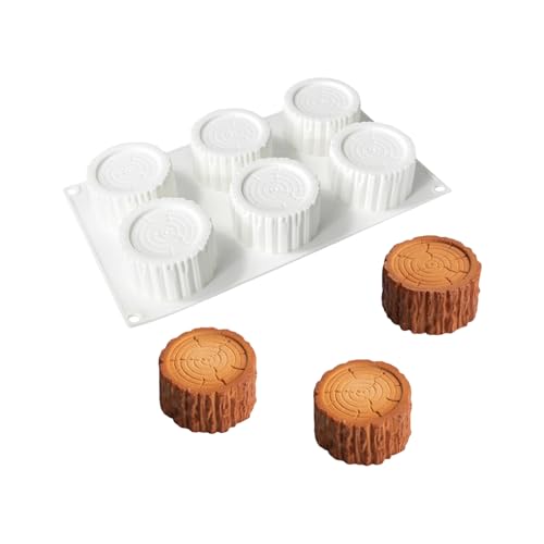 SUMMITDRAGON Hohe Temperaturen Resistente Silikonschokoladenformen 6 Hohlraumbaumstumpf Mousses Kuchenform Dessert Backzubehör Kreative Baumstumpf Kerze Herstellenformen SUMMITDRAGON Hohe Temperaturen Resistente Silikonschokoladenformen 6 Hohlraumbaumstumpf Mousses Kuchenform Dessert Backzubehör Kreative Baumstumpf Kerze Herstellenformen von SUMMITDRAGON