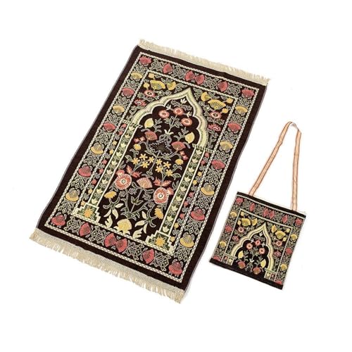 SUMMITDRAGON Islamische Gebetsmatte Muslime Gebet Teppiche Für Frauen Mann Weicher Teppich Mit Quasten Und Tasche Für Muslime Gebetspräparat Reisen von SUMMITDRAGON