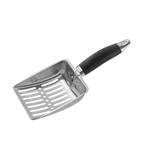 SUMMITDRAGON Katzenstrauder Schaufel Glattes Metall Sifter Hollow Shovel Metallgriff Poop Sifting Kätzchen Poop Schöpfer Edelstahl Schaufel Abfall von SUMMITDRAGON