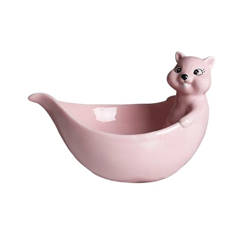 SUMMITDRAGON Keramik Fleischy Pflanzenbehälter Eichhörnchen Form Cartoon Keramikpflanze Kaktusse Pflanzer Home Schreibtisch Gartenzubehör Atmungsaktiv von SUMMITDRAGON