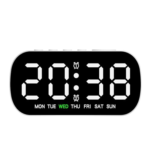 SUMMITDRAGON LED Uhr Mit Temperaturwoche Kalender Anzeige Moderne Digitale Uhr 2 Alarme Multifunktionale Helligkeit Einstellbar SUMMITDRAGON LED Uhr Mit Temperaturwoche Kalender Anzeige Moderne Digitale Uhr 2 Alarme Multifunktionale Helligkeit Einstellbar von SUMMITDRAGON