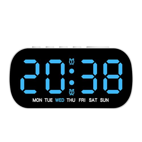 SUMMITDRAGON LED Uhr Mit Temperaturwoche Kalender Anzeige Moderne Digitale Uhr 2 Alarme Multifunktionale Helligkeit Einstellbar SUMMITDRAGON LED Uhr Mit Temperaturwoche Kalender Anzeige Moderne Digitale Uhr 2 Alarme Multifunktionale Helligkeit Einstellbar von SUMMITDRAGON