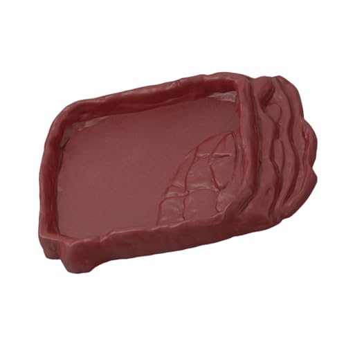 SUMMITDRAGON Nachahmung Rock Reptiles Dish Antislip Rampen Fütterung Der Wasserstation Für Kleine Reptilien Ermits Easy Maintenances Turtles Food and Water Bowl von SUMMITDRAGON