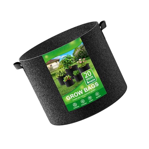 SUMMITDRAGON Nicht Verwobene Pflanzenbehälter 4pcs Set Verstärkte Wachstumsbeutel Die Belüftentöpfe Verbessern Geeignet Für Bio Garten Pflanzbeutel Mit Griffen Geeignet von SUMMITDRAGON