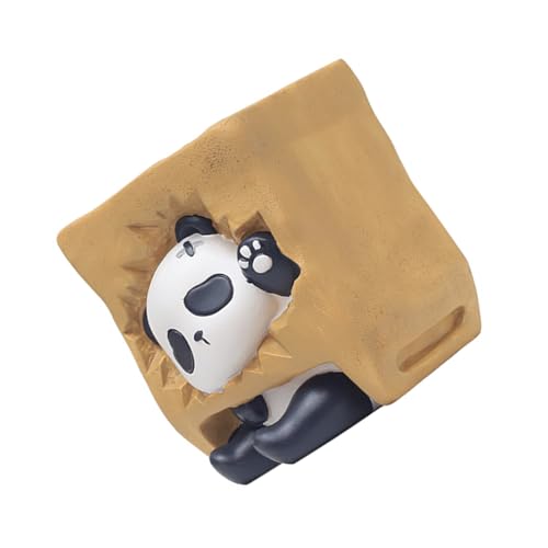 SUMMITDRAGON Panda Form Sukkulenten Pflanzer Handgefertigt wasserdichte Harz Blumentöpfe Dekorative Stifthalter Balkon Pflanzenbehälter Panda Sukkulente Pflanzer von SUMMITDRAGON