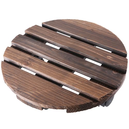 SUMMITDRAGON Pflanzenständer 12'Hwood Duty Rolling Plant Ständer Mit 360 Grad Caster Rädern Innen Freien Auf Rollerblumentöpfe Mit Rädern von SUMMITDRAGON