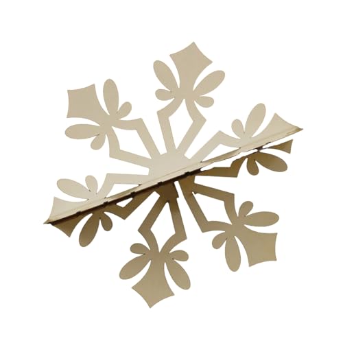 SUMMITDRAGON Schneeflockenwandregal Holzlager Display Für Home Decoration Holzhalter Bücherregal Buchhalter von SUMMITDRAGON