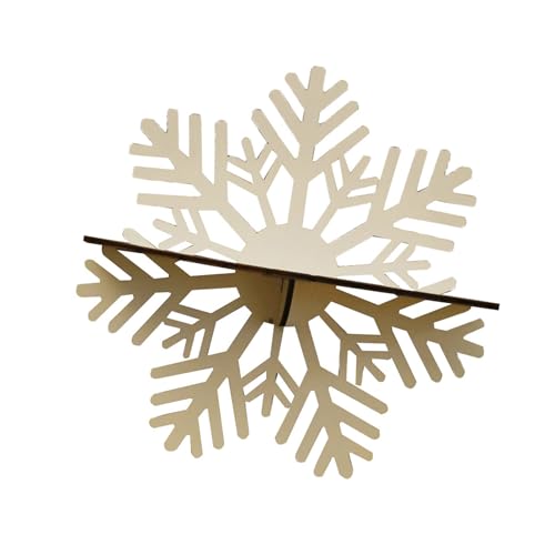 SUMMITDRAGON Schneeflockenwandregal Holzlager Display Für Home Decoration Holzhalter Bücherregal Buchhalter von SUMMITDRAGON