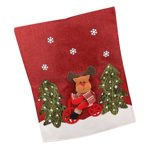 SUMMITDRAGON Weihnachtsstuhlabdeckungen Santa Snowman Deer Dining Chair Dekoration Festliche Party Dekoration Hochzeitsfeier Festlichkeit Slipcover SUMMITDRAGON Weihnachtsstuhlabdeckungen Santa Snowman Deer Dining Chair Dekoration Festliche Party Dekoration Hochzeitsfeier Festlichkeit Slipcover von SUMMITDRAGON