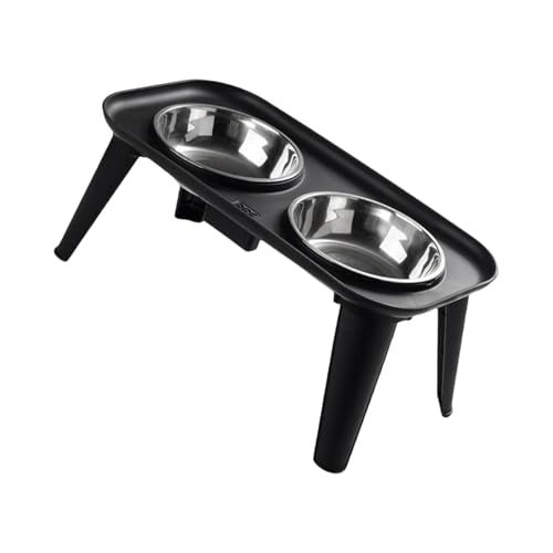 SUMMITDRAGON Schüssel Erhöhte Katzen Feeder Edelstahlhund Spill Proof Wasserschalen Geeignete Große Hunde Haustierschale von SUMMITDRAGON