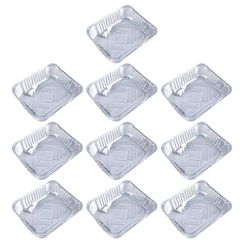 Set Von 10 Einweg Lebensmittelpfannen Große Aluminiumfolien Tablett Bequeme Take Away Behälter Kochgeschirrküche Vorräte von SUMMITDRAGON
