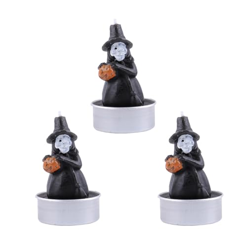 Set Von 3 Gruseligen Halloween Dekoren Mit Lustigen Schwarzen Katzen Figuren Kerze Für Innen Und Außen Nutzungstischdekoration Halloween Themenkerze von SUMMITDRAGON
