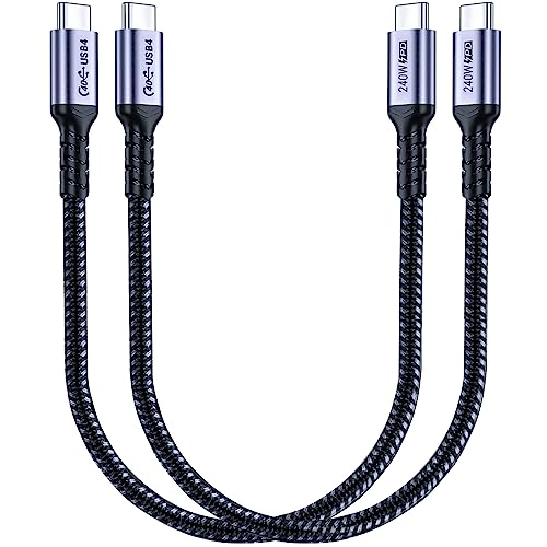 SUMPK 30cm USB 4 Kabel 2-Pack, 240W USB C auf USB C Kabel, 40Gbps High Speed Datenübertragung und einzelner 8K oder Dual 4K Display Videoausgang kompatibel mit Thunderbolt 4, MacBook Pro SUMPK 30cm USB 4 Kabel 2-Pack, 240W USB C auf USB C Kabel, 40Gbps High Speed Datenübertragung und einzelner 8K oder Dual 4K Display Videoausgang kompatibel mit Thunderbolt 4, MacBook Pro von SUMPK