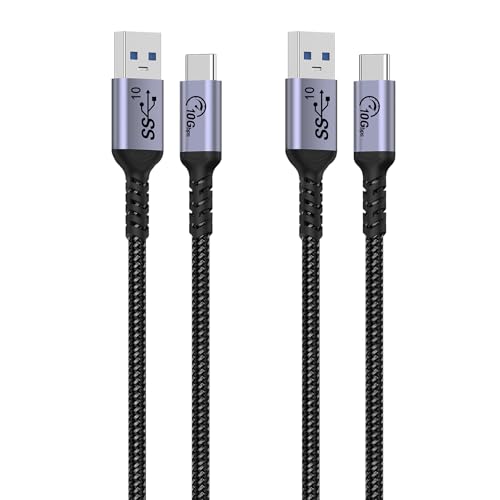 SUMPK USB C Kabel 10Gbps [1m 2Packs], USB 3.1 Gen 2 Typ C Kabel High Speed Datenkabel kompatibel mit Android Auto, Auto Play, Auto Ladegerät, iPhone 16/15 von SUMPK