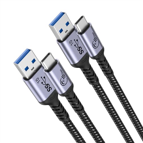 SUMPK USB C Kabel 10Gbps [1m 2Packs], USB 3.1 Gen 2 Typ C Kabel High Speed Datenkabel kompatibel mit Android Auto, Auto Play, Auto Ladegerät, iPhone 16/15 von SUMPK