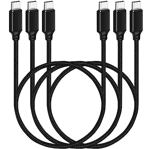 SUMPK USB C auf USB C Kabel 60cm 3Pack, 240W USB C Kabel Kurzes PD USB 2.0 Schnellladekabel Kompatibel mit Galaxy S23/S22/S21/S20+/S10/Z Flip, Pixel 7/6/5 von SUMPK