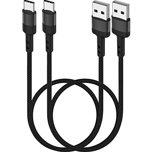 SUMPK USB C Kabel 50cm 2 Stück, kurzes Typ-C-Kabel USB 2.0 Datensynchronisierung geflochten 3A Schnellladung kompatibel mit Samsung Galaxy S22, S22+, S21, S20, S10 Plus, S9 Ultra von SUMPK