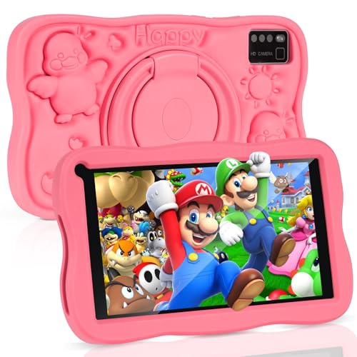 SUMTAB Kinder-Tablet 7 Zoll Android 13 Tablet mit GMS zertifiziert, 8 (3 + 5) GB RAM 64 GB ROM (TF-Karte 128 GB), Apps vorinstalliert von SUMTAB