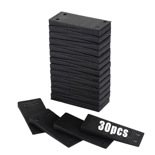 SUMTree 30 Stück Möbelnivellierer aus Kunststoff Schwarz Nivellierunterlagen Verstellbar Unterlegscheiben zum Nivellieren Mehrzweck Möbel-Nivellierpads für Möbelfüße (L6xB2.7 cm, einstellbar 1-7 mm) SUMTree 30 Stück Möbelnivellierer aus Kunststoff Schwarz Nivellierunterlagen Verstellbar Unterlegscheiben zum Nivellieren Mehrzweck Möbel-Nivellierpads für Möbelfüße (L6xB2.7 cm, einstellbar 1-7 mm) von SUMTree