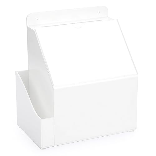 SUMTree Spendenbox aus Acryl, für die Wand, mit Schloss und Halterung, sichere Ticketbox zur Abstimmung (21 x 13 x 24 cm, weiß) von SUMTree