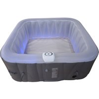 Sun Spa - Aufblasbarer Whirlpool 4 Plätze quadratisch - Sunspa - Inklusive LED-Band - Maße: 155 x 155 cm von SUN SPA