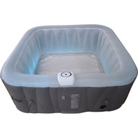 Aufblasbarer Whirlpool 6 Plätze quadratisch - Sunspa - Inklusive LED-Band - Maße: 185 x 185 cm von SUN SPA