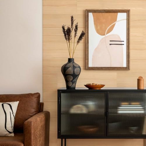 SUN WOOD Stick-it selbstklebende Holz Wandverkleidung - 0,48m2 Wandpaneele zum Kleben Holzverblender (FICHTE NATUR 455) von SUN WOOD by Stainer