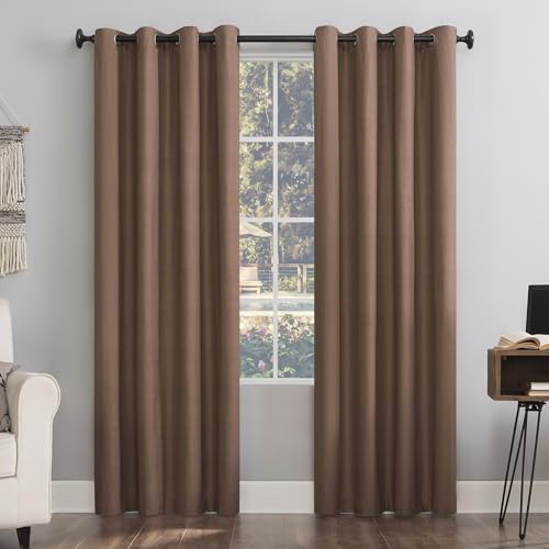 SUN ZERO Columbia 2er-Pack wärmeisolierende, energiesparende Vorhänge mit Ösen, 127 x 213 cm, Zedernholz SUN ZERO Columbia 2er-Pack wärmeisolierende, energiesparende Vorhänge mit Ösen, 127 x 213 cm, Zedernholz von SUN ZERO