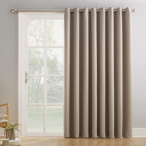 SUN ZERO Easton extrabreiter Verdunkelungsvorhang mit Ösen, für Schiebetür, für Terrassentür, Stein, 254 x 213,4 cm SUN ZERO Easton extrabreiter Verdunkelungsvorhang mit Ösen, für Schiebetür, für Terrassentür, Stein, 254 x 213,4 cm von SUN ZERO