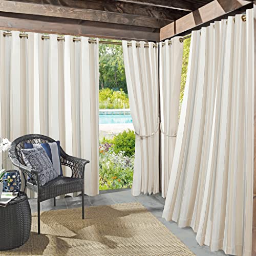 Sun Zero Valencia 2er-Pack Cabana Streifen-Vorhang für drinnen und draußen, UV-Schutz, energieeffizient, 2 Stück, Polyester, Khaki, 54" x 95" Sun Zero Valencia 2er-Pack Cabana Streifen-Vorhang für drinnen und draußen, UV-Schutz, energieeffizient, 2 Stück, Polyester, Khaki, 54" x 95" von SUN ZERO