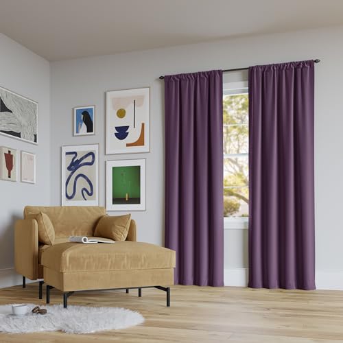 Sun Zero Rianna Theater Grade Extreme Vorhang, 100% Verdunkelung, Stangentaschen, 101,6 x 243,8 cm, Violett Sun Zero Rianna Theater Grade Extreme Vorhang, 100% Verdunkelung, Stangentaschen, 101,6 x 243,8 cm, Violett von SUN ZERO