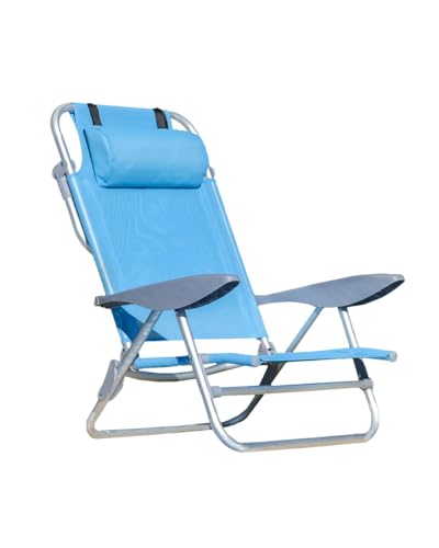 SUN & SURF Liegestuhl für Strand und Garten, mit Kopfstütze und geräumiger Tasche, Komfort im Freien von SUN & SURF