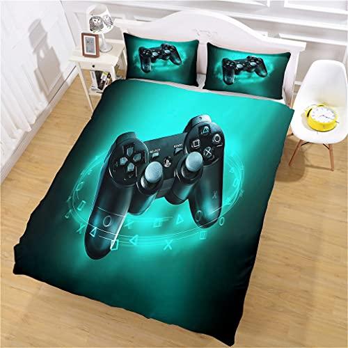 SUNAIAD Gamer Bettwäsche Set Kinder 135x200 Jungen Bettbezüge+ 1 Kissenbezüge 80x80cm Karikatur Schlafkomfort Niedliche Bunte Jugendliche Mädchen Betten (135x200cm+1x 80x80cm, GM3) von SUNAIAD