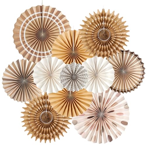 SUNBEAUTY 11-teiliges Dekofächer Set in Holzoptik - Dekorative Hängende Dekoration für Feierlichkeiten aus Papier SUNBEAUTY 11-teiliges Dekofächer Set in Holzoptik - Dekorative Hängende Dekoration für Feierlichkeiten aus Papier von SUNBEAUTY