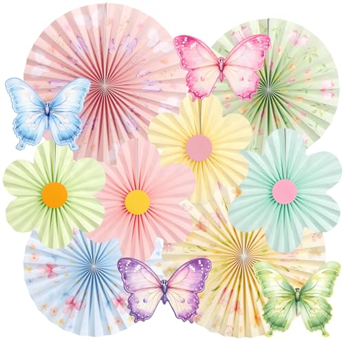 SUNBEAUTY 12 Stück Papier Fächer Dekoration Hanging Girlande Schmetterling Blumen Papierfächer Gartenparty deko Set für Hochzeit Geburtstag Tea Party Tischdeko Classroom Baby Shower Fasching Deko SUNBEAUTY 12 Stück Papier Fächer Dekoration Hanging Girlande Schmetterling Blumen Papierfächer Gartenparty deko Set für Hochzeit Geburtstag Tea Party Tischdeko Classroom Baby Shower Fasching Deko von SUNBEAUTY