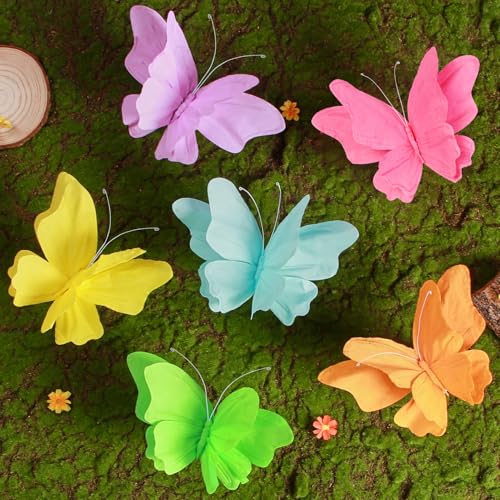 SUNBEAUTY 6 Stück 3D Schmetterling Deko mit Clip Papier Schmetterlinge Deko Bunt Fliegende Schmetterlinge für Gartenparty Deko kindergeburtstag Deko Tischdekoration Innen Frühling Deko Tischdekoration SUNBEAUTY 6 Stück 3D Schmetterling Deko mit Clip Papier Schmetterlinge Deko Bunt Fliegende Schmetterlinge für Gartenparty Deko kindergeburtstag Deko Tischdekoration Innen Frühling Deko Tischdekoration von SUNBEAUTY