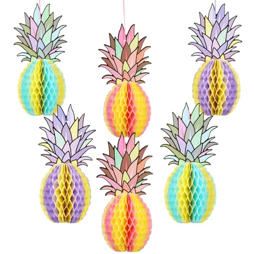 SUNBEAUTY 6er Set Ananas Wabenbälle - Sommerliche Tischdekoration oder Hängedekoration für Flamingo-, Hawaiian-, Dschungel- oder Hochzeitspartys - Ananas Papierlaternen zum Aufhängen SUNBEAUTY 6er Set Ananas Wabenbälle - Sommerliche Tischdekoration oder Hängedekoration für Flamingo-, Hawaiian-, Dschungel- oder Hochzeitspartys - Ananas Papierlaternen zum Aufhängen von SUNBEAUTY
