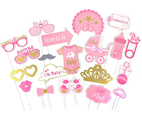 SUNBEAUTY Fotorequisiten Babyparty Rosa Taufe Mädchen Babydusche Photo Booth Props SUNBEAUTY Fotorequisiten Babyparty Rosa Taufe Mädchen Babydusche Photo Booth Props von SUNBEAUTY