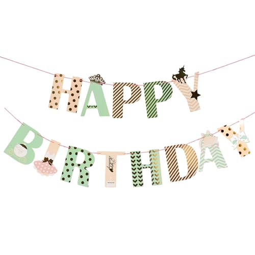 SUNBEAUTY Happy Birthday Girlande Rosa & Mint Mädchen Geburtstag Dekoration SUNBEAUTY Happy Birthday Girlande Rosa & Mint Mädchen Geburtstag Dekoration von SUNBEAUTY