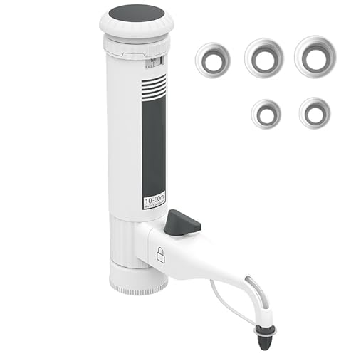 SUNBGRPYE Laborflaschenspender (0,5-60 ml), FlüSsigkeitsspender, Getriebeangepasste Dosierung, Mit Doppeltem Sicherheitsventil + Digitalem Fenster, FüR Das Labor,2-10ml von SUNBGRPYE