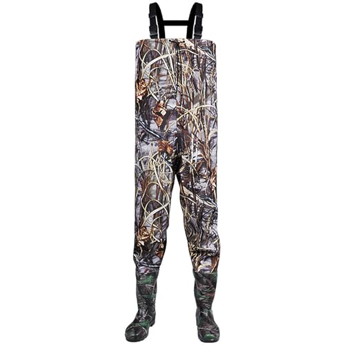 SUNBGRPYE Wathose Mit Stiefeln, Wasserdicht Und Atmungsaktiv, Outdoor-Wathose FüR MäNner Und Frauen, Zum Fliegenfischen, Entenjagd, Kajakfahren,B-42 von SUNBGRPYE