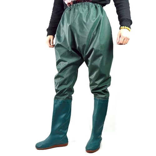 SUNBGRPYE Wathosen FüR Angler, Angelhose Mit Elastischem Bund, Mit Stiefeln, rutschfeste Angelhose In Halber LäNge, Zum Fliegenfischen, Kajakfahren Und FüR WasseraktivitäTen,A-36 von SUNBGRPYE