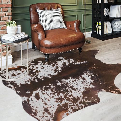Kuhfell-Teppich aus künstlichem Rindsleder, 1,4 x 1,6 m, Kuhdruck, kleiner Teppich, Tierhaut, westliche Raumdekoration für Wohnzimmer, Schlafzimmer Kuhfell-Teppich aus künstlichem Rindsleder, 1,4 x 1,6 m, Kuhdruck, kleiner Teppich, Tierhaut, westliche Raumdekoration für Wohnzimmer, Schlafzimmer von SUNCOWLLY