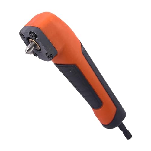 SUNERLORY Right Angle Drill Attachment, ABS Handle Electric Screwdriver Repair 90 Degree Corner Adapter for 18v Impact Driver and Drill Bit, Perfect for Drilling or Driving in Tight Spaces(Orange) von SUNERLORY