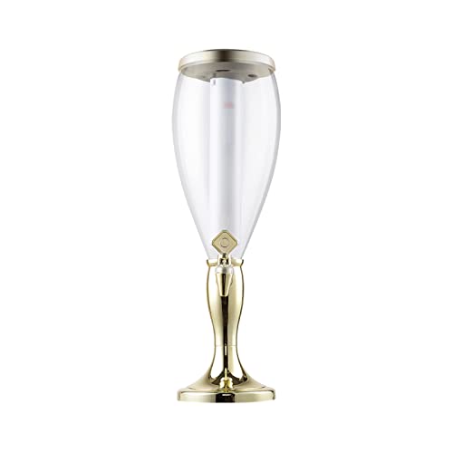 Biersäule Biertower Bierturm 5-Liter-Bierspender Kommerzieller Bierbehälter mit abnehmbarem und waschbarem leuchtendem Eiszapfen-Bierturmspender for Bar-Familien-Buffet-Restaurant Bierturmzapfanlage ( von SUNESA