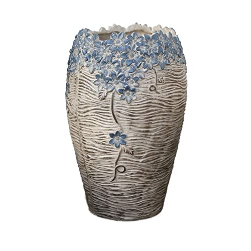Blumentopf Pflanztopf Garten Outdoor Blumentöpfe Retro kreative dekorative Blumentöpfe Hof Balkon hohe Blumentöpfe mit Drainagelöchern Pflanzkübel (Size : L) von SUNESA