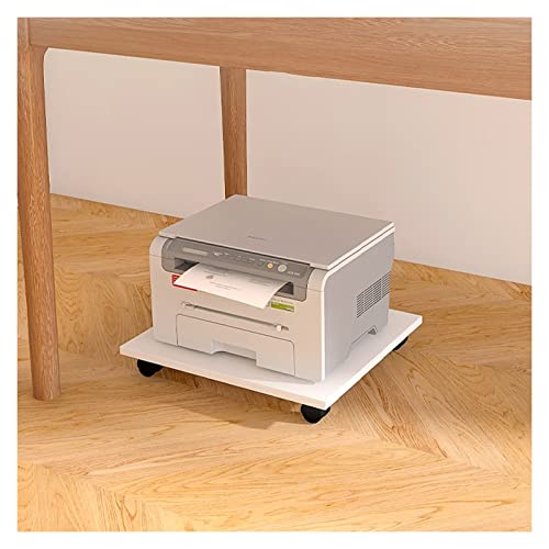 Druckerständer Untertisch-Druckerständer Beweglicher Drucker-Kopierer-Ständer mit 4 Lenkrollen Büro-Untertisch-CPU-Halter Pflanzentablett-Unterstützung （weiß） Druckertisch (Size : 39x44x6.6cm) von SUNESA