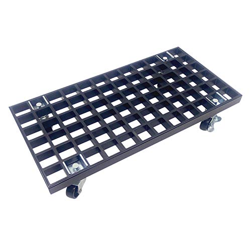 PC Halterung Mobile PC-Gehäuse Bodenständer CPU Hohlgitterständerwagen Schwere CPU-Gastgeber-Chassis-Turmhalter mit rollenden Zauberrädern, schwarz/weiß CPU Ständer (Color : Schwarz, Size : L) von SUNESA