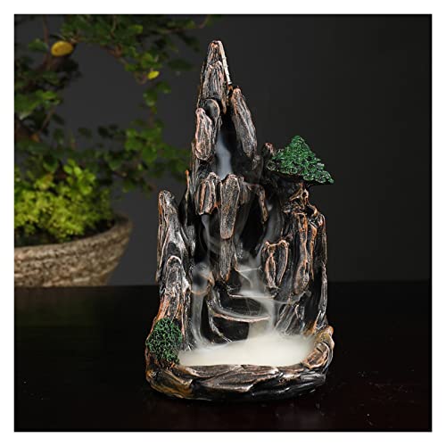 Räucherstäbchenhalter Handgemachtes Harz Handwerk Geschenk Rockery Wasserfall Landschaft Backflow Räucherbrenner Zen Mönch Meditation Buddha Weihrauch Diffusor Räucherstäbchen Halter ( Color : PUB02 a von SUNESA